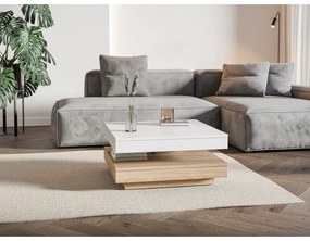 Tavolino da salotto TIMO bianco/rovere sonoma