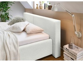 Letto matrimoniale imbottito bianco rete non inclusa 180x200 cm Cube – Meise Möbel