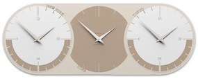 CalleaDesign Orologio World clock a 3 fusi – caffelatte