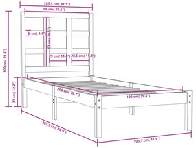 Giroletto in Legno Massello 100x200 cm