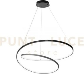Lampadario a sospensione led lieve nera 60w 8000lm cct 3000k 4000k ...