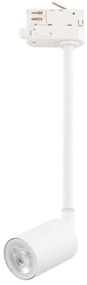 Lampadario a sospensione con supporto rigido per sistema a binario trifase TOP 1xGU10/8W/230V bianco