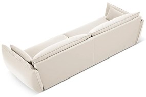 Divano beige con rivestimento in velluto 248 cm Vanda – Mazzini Sofas