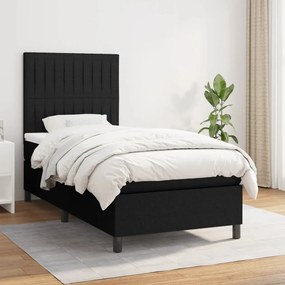 Giroletto A Molle Con Materasso Nero 90x200 Cm İn Tessuto /