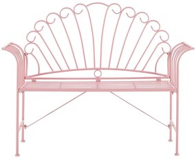 Panchina da giardino in metallo rosa 125 cm CAVINIA Beliani