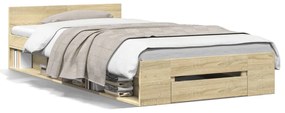 Giroletto cassetto rovere sonoma 90x190 cm legno multistrato