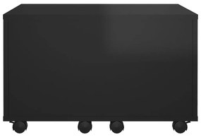 Tavolino da salotto nero lucido 60x60x38 cm in truciolato
