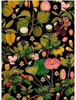 Mindthegap Carta da parati Asian Fruits and Flowers - Anthracite