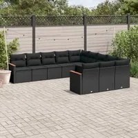 Set Divani da Giardino 11 pz con Cuscini in Polyrattan Nerocod mxl 92774