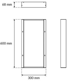 Cornice a Plafoniera per Pannello LED 60x30 cm