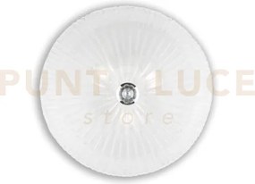 Shell plafoniera in vetro trasparente 3 luci attacco e27 d.40cm