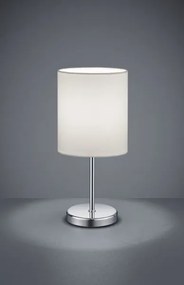 Lampada da tavolo jerrymetallo cromato r50491001 paralume bianco