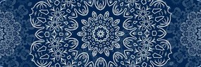 Quadro su tela – Mandala blu con motivo astratto