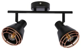 Faretto da parete NERIA 2xE14/40W/230V nero/rame