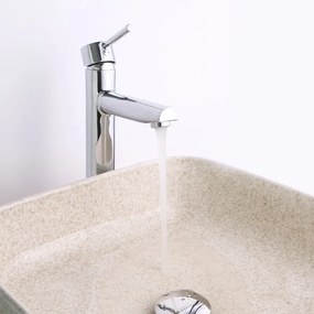 Rubinetto per lavabo a canna alta Hilo cromato in ottone SENSEA P 17.8 cm H 29 cm