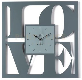 Orologio da parete di design love petrolio/verde marino in ferro 50...