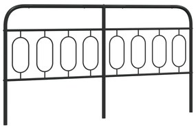 Testiera in metallo nero 193 cm