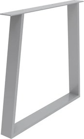 Gamba per mobili STEELMI Trap trapezoidale in acciaio argentato satinato L 80 x P 8 x H 71 cm