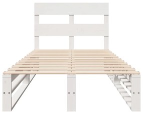 Letto senza materasso bianco 90x200 cm legno massello di pino