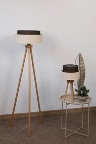 Brilagi - Lampada da terra LED Stile BOHO 1xE27/15W/230V crema/marrone