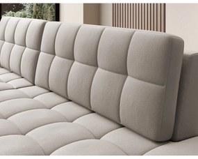 Divano angolare beige allungabile (con penisola a sinistra/con chaise lounge) con rivestimento in velluto Blezalt – ELTAP