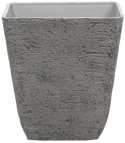 Vaso quadrato per interno ed esterno grigio 49x49x53cm DELOS Beliani