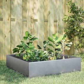 Fioriera Rialzata Da Giardino 100x100x25 Cm İn Acciaio Zincato /