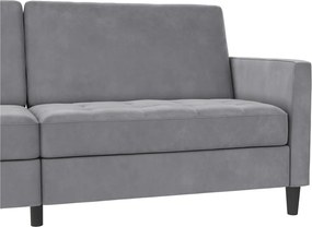 Divano grigio chiaro in velluto 207 cm Presley - Støraa