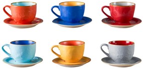 Novità home set tazze cappuccino colorate mediterraneo