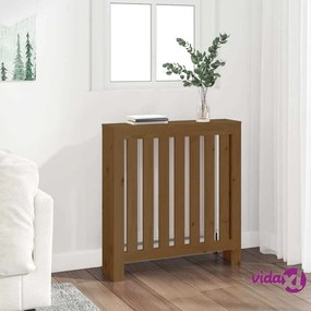 vidaXL Copertura Termosifone Miele 79,5x19x84 cm Legno Massello Pino