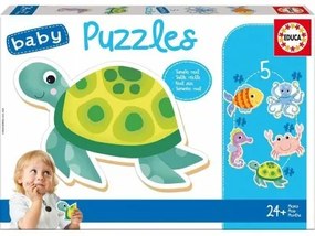 Set di 5 Puzzle Educa Per bambini Animali acquatici