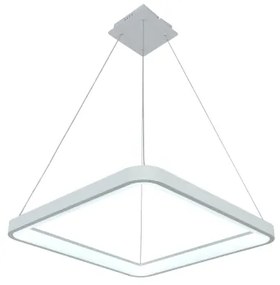 Brilagi - Lampadario a sospensione dimmerabile a LED FALCON SLIM LED/50W/230V 50x50 cm bianco + telecomando
