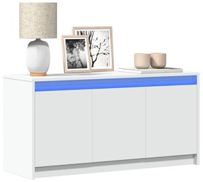 Mobile Porta Tv Con Led Bianco 100x34x50 Cm İn Truciolato /