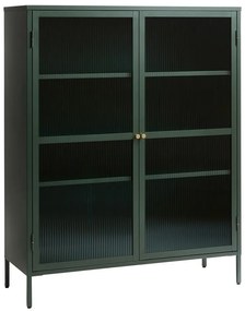 Vetrina in metallo verde Bronco, altezza 140 cm - Unique Furniture