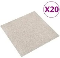 Quadrotte di Moquette 20 pz 5 m 50x50 cm Beige Chiaro 147319