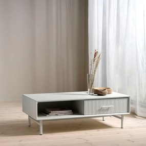 Tavolino da salotto grigio chiaro 60x120 cm Palma – Unique Furniture