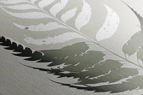 Stampa su tela – Fogliolina di felce con un tocco di minimalismo