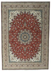 Tabriz Tappeto 250x350 Rosso (Iran) Annodato A Mano