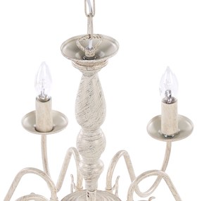 Lampadario candeliere bianco antico 98 cm BRITHON Beliani