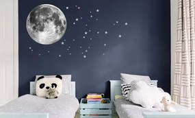 Adesivo decorativo da parete - luna con le stelle 71 cm