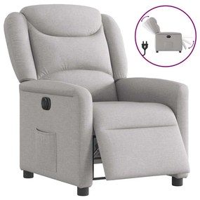 Poltrona Elettrica Reclinabile Grigio Nuvola İn Tessuto /