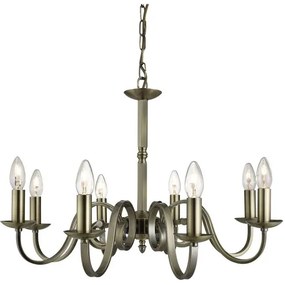 Richmond 8lt pendant - metallo ottone anticato