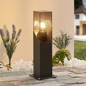 Lampione da giardino Fiola Lucande, dimmerabile, Nero, Alluminio, Moderno, Lampada da esterni