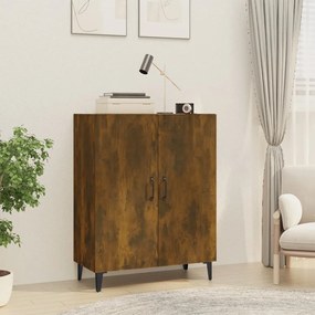 Credenza Rovere Fumo 70x34x90 Cm İn Legno Multistrato /