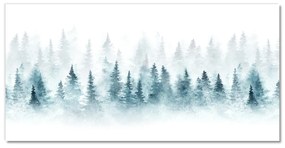 Quadro acrilico Foresta dell'albero di Natale 100x50 cm