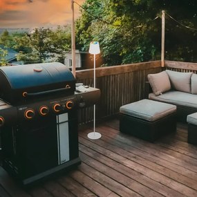 Briloner 1507016 - Lampada da terra LED dimmerabile KIKI 4,3W/5V IP44 2600 mAh bianca