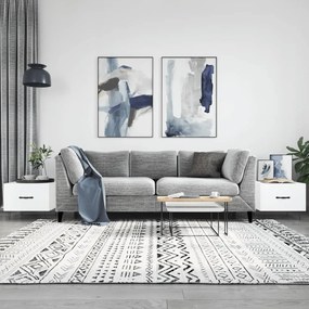 Tavolini Da Salotto 2 Pz Bianchi 50x50x40 Cm Legno Multistrato /