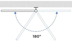 Portasciugamani rotante elettrico con termostato FOUETTE 128W/230V 64,6 cm IP44 nero