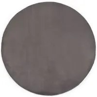 Tappeto 160 cm Pelliccia di Coniglio Sintetica Grigio Scuro cod mxl 63551