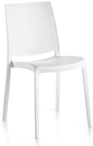 Sedia da giardino London Matt NEW GARDEN, 4 pezzi, struttura e seduta in polipropilene bianco